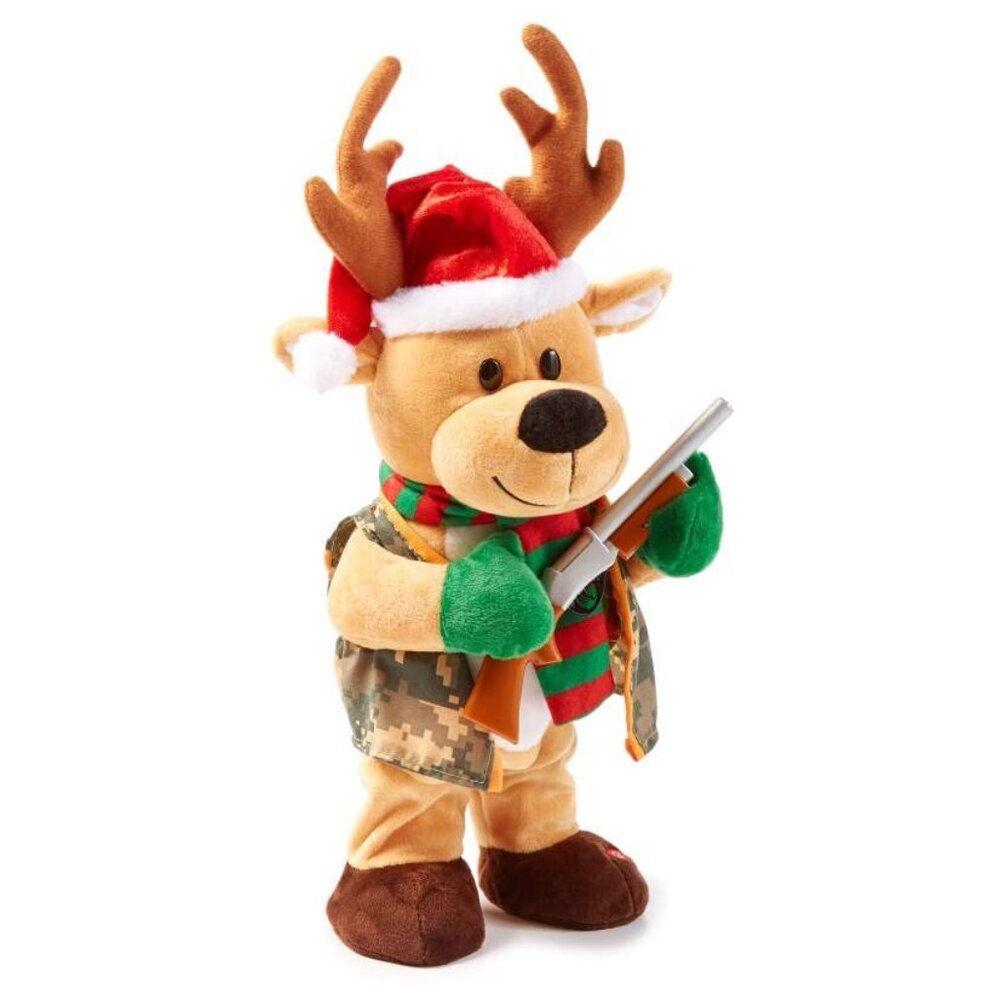 Christmas Plush Sing Dance Animated Deer Sings Hit Me Best Shot Deer Hunters
